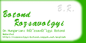 botond rozsavolgyi business card